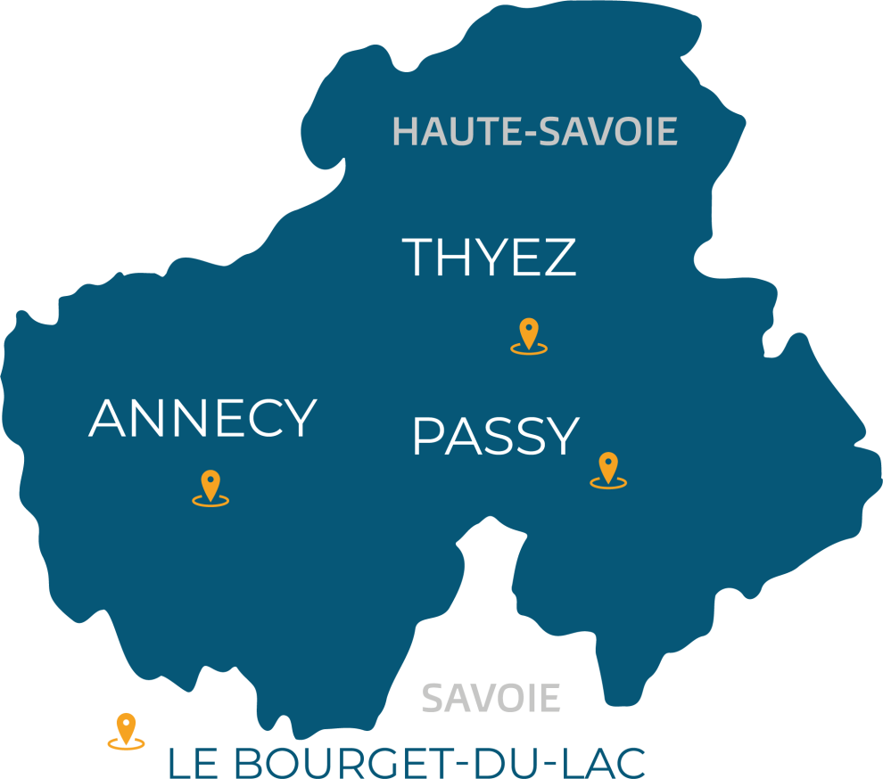 Carte des sites de formation